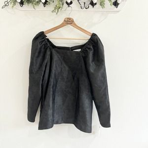 Rachel Parcell plus size Puff Sleeve Jacquard Satin Top XXL NEW!